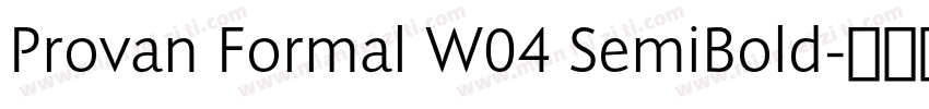 Provan Formal W04 SemiBold字体转换